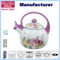 Enamel cooking tea kettle/ Enamel kitchenware whistle kettle, water kettle/ home cooking kettle